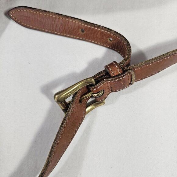 Dooney & Bourke Vintage Essex Cream  Tan Shoulder Pebbled Leather Purse Bag Read - Picture 7 of 11